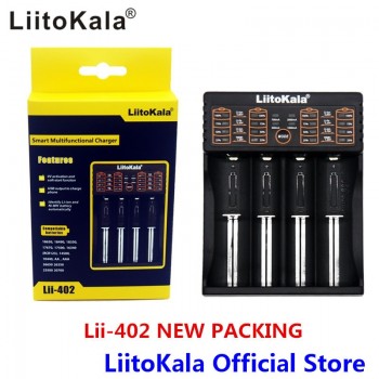 NEW LiitoKala lii-100 lii-202 lii-402 1.2V 3.7V 3.2V 3.85V A/AAA 18650 18350 26650 10440 14500 16340 NiMH battery smart charger
