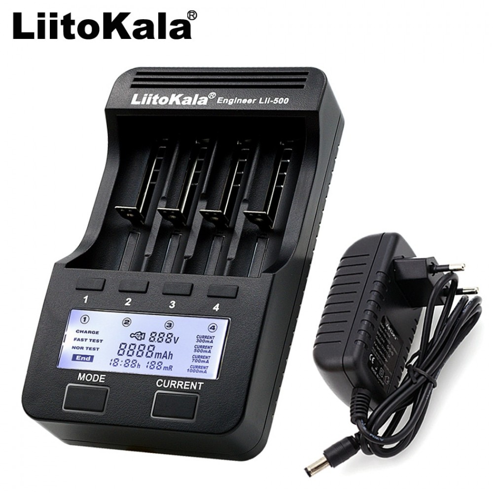Liitokala Lii-500 100 202 402 300  1.2V AA AAA NiMH lithium battery Charger LCD 3.7V 18650 18350 16340 10440 14500 26650  20170