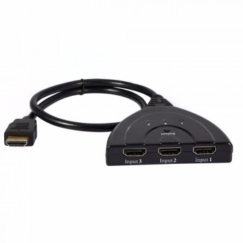 VBESTLIFE 3 Port 4K HDMI Cable Adapter 3 Input 1 Out Auto Switch Splitter Switcher HUB Box HD 3D 1080p For DVD HDTV Computer PS3