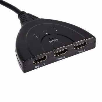 VBESTLIFE 3 Port 4K HDMI Cable Adapter 3 Input 1 Out Auto Switch Splitter Switcher HUB Box HD 3D 1080p For DVD HDTV Computer PS3