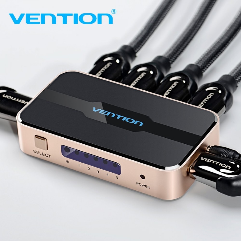 Vention HDMI Splitter Switch 5 Input 1 Output HDMI Switcher 3 Input 1 Ouput for XBOX 360 PS4 Smart Android HDTV 4K HDMI Adapter