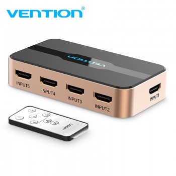 Vention HDMI Splitter Switch 5 Input 1 Output HDMI Switcher 3 Input 1 Ouput for XBOX 360 PS4 Smart Android HDTV 4K HDMI Adapter