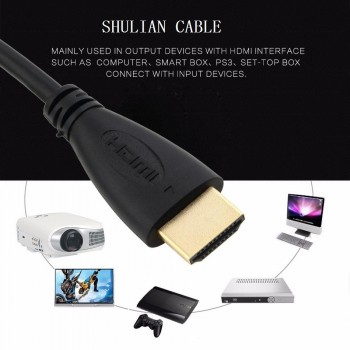 ShuliancableHigh Speed HDMI Cable Male to Male Gold HDMI 1.4V Version 1080P 3D for PS3 projector HD LCD Apple TV computer cable