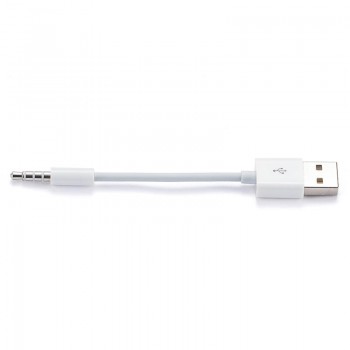 3.5mm Jack to USB 2.0 Data Sync Charger Transfer Audio Adapter Cable cord for Apple iPod Shuffle 3rd 4th 5th 6th