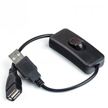 USB cable New 28cm USB 2.0 A Male to A Female Extension Extender Black Cable With Switch ON OFF Cable