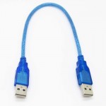 1pc 30cm Blue USB 2.0 Type A Male to USB Male Adapter Cable High Quality USB 2.0 Data Extension Cable Cord Mayitr