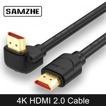 SAMZHE 4K HDMI 2.0 Cable 90/270 Degree Angle HDMI to HDMI Cable 2K*4K 1M 1.5M 2M 3M 5M 1080P 3D for TV PC Projector PS3 PS4