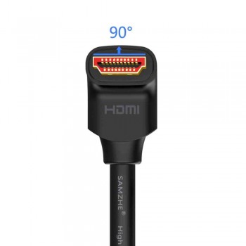SAMZHE 4K HDMI 2.0 Cable 90/270 Degree Angle HDMI to HDMI Cable 2K*4K 1M 1.5M 2M 3M 5M 1080P 3D for TV PC Projector PS3 PS4