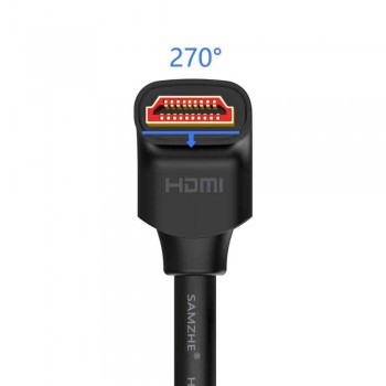SAMZHE 4K HDMI 2.0 Cable 90/270 Degree Angle HDMI to HDMI Cable 2K*4K 1M 1.5M 2M 3M 5M 1080P 3D for TV PC Projector PS3 PS4