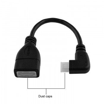 Robotsky Micro HDMI Male to HDMI Female Adapter Cable Left Angle 90 Degree HDMI Converter Code for PC HDTV Projector