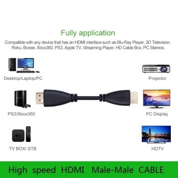 3FT,0.3M,1M,1.5M,2M,3M,5M High speed Gold Plated Plug Male-Male HDMI Cable 1.4 Version HD 1080P 3D for HDTV XBOX PS3 computer