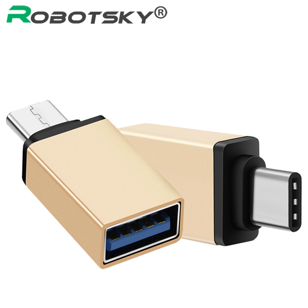 Robotsky USB 3.1 Type C to USB 3.0 Converter USB Type-C OTG Adapter for Chromebook Macbook Huawei P9 Xiaomi 4C Nexus 5X 6P LG G5