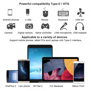 Robotsky USB 3.1 Type C to USB 3.0 Converter USB Type-C OTG Adapter for Chromebook Macbook Huawei P9 Xiaomi 4C Nexus 5X 6P LG G5
