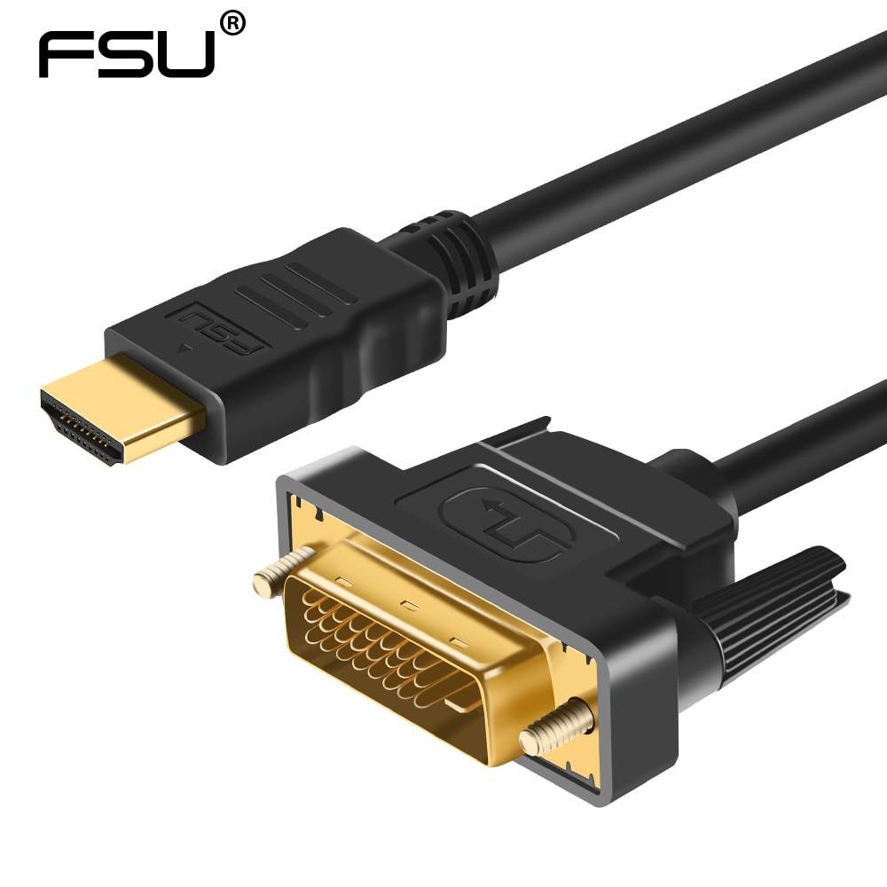 FSU HDMI to DVI 24+1 pin adapter cables 1080P 3D HDMI cable for LCD DVD HDTV XBOX High speed DVI hdmi cable 1M 2M 3M 5M