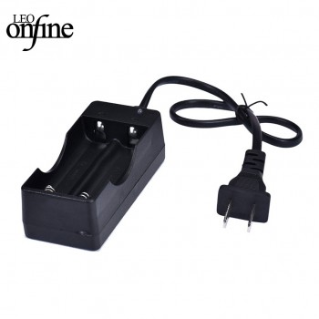 LANDFOX 18650 Battery Charger Black 2 Slots AC 110V 220V Dual For 18650 Charging 3.7V Rechargeable Li-Ion US EU Plug