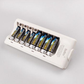 Sofirn 8 Slots AAA AA Battery Chargers LED Light Smart battery Charger NI-MH aa aaa Chargers US EU USB Plug Quick Charger