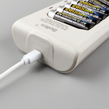 Sofirn 8 Slots AAA AA Battery Chargers LED Light Smart battery Charger NI-MH aa aaa Chargers US EU USB Plug Quick Charger