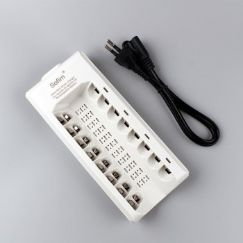 Sofirn 8 Slots AAA AA Battery Chargers LED Light Smart battery Charger NI-MH aa aaa Chargers US EU USB Plug Quick Charger