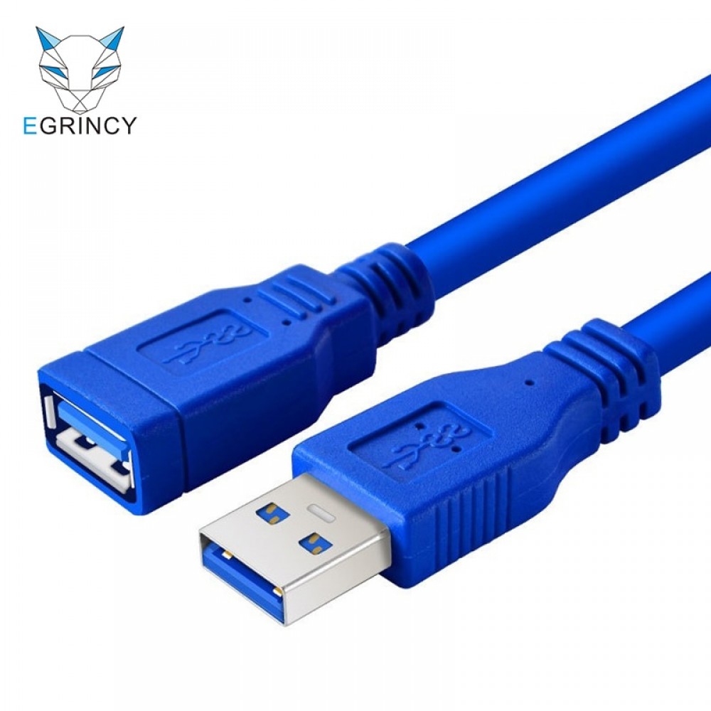 EGRINCY USB3.0 Extension Cable USB 3.0 Cable Male to Female Data Sync Fast Speed Cord Connector For Laptop PC Printer Hard Disk