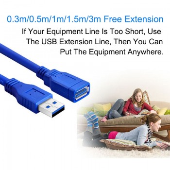 EGRINCY USB3.0 Extension Cable USB 3.0 Cable Male to Female Data Sync Fast Speed Cord Connector For Laptop PC Printer Hard Disk