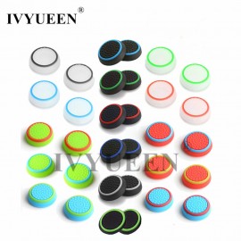 4 pcs Silicone Analog Thumb Stick Grips Cover for PlayStation 4 PS4 Pro Slim for PS3 Controller Thumbstick Caps for Xbox 360 One