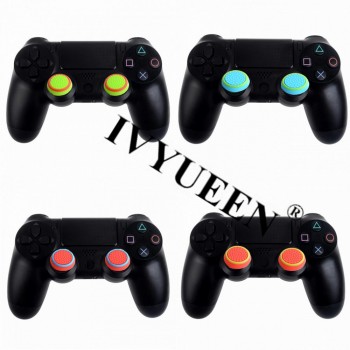 4 pcs Silicone Analog Thumb Stick Grips Cover for PlayStation 4 PS4 Pro Slim for PS3 Controller Thumbstick Caps for Xbox 360 One