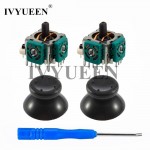 IVYUEEN 2 x 3d Analog Stick Sensor Potentiometers + 2 x Thumb Sticks Cap Cover for Microsoft Xbox 360 Controller Repair Parts