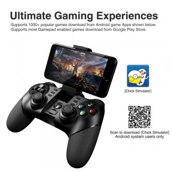iPega PG - 9076 9077 Wireless Bluetooth Gamepad 2.4G Bracket Joystick Android Win Game Console Player For SmartPhone PS3