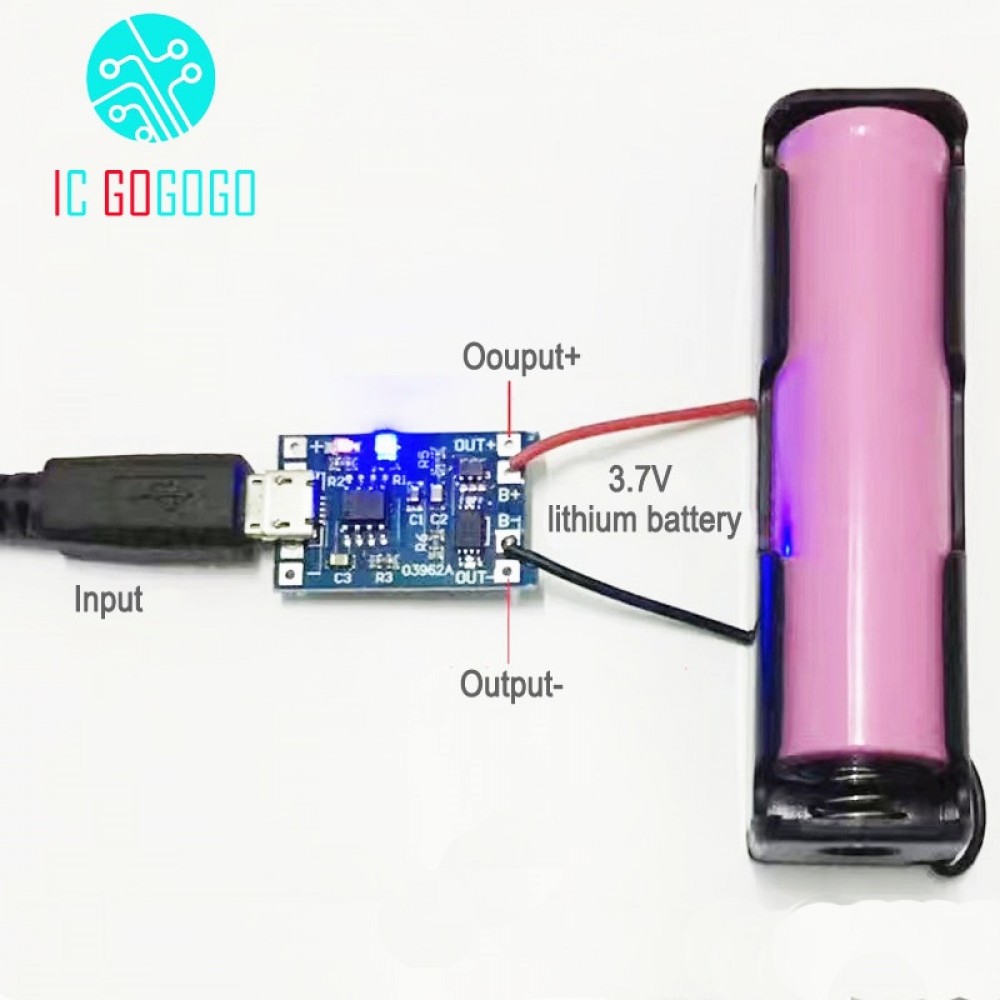 3.7V Lithium Battery Charger Protection Board 5V 1A 2A Li-ion Lipo Battery Charging Protect Two-in-one Module PCB BMS Micro USB