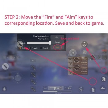 Yoteen Mobile Phone Shooting Game Fire Button Aim Key Buttons L1 R1 Cell Phone Game Shooter Controller for Android IOS Joystick