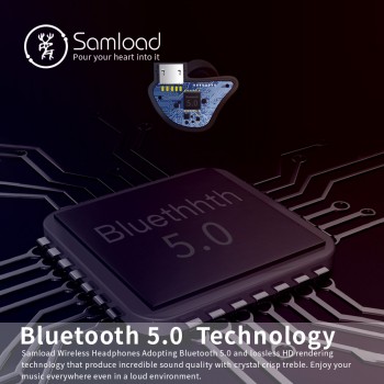 Samload Bluetooth 5.0 Headphones True Wireless Stereo Earphone with Earhook 2600 mAh Power Bank For iOS amp; Android Phone Headset