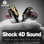 TEBAURRY Dual Driver Earphone In-Ear Stereo Bass earphones Sport Running HIFI kulakl k Earbuds For iPhone Huawei fone de ouvid