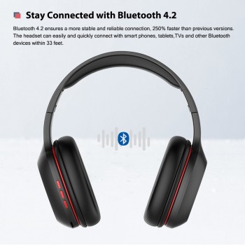 Ausdom M09 Bluetooth Headphone Over-Ear Wired Wireless Headphones Foldable Bluetooth 4.2 Stereo Headset with Mic Support TF Card