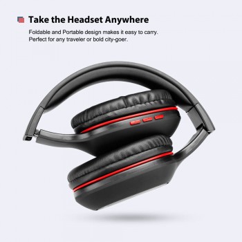Ausdom M09 Bluetooth Headphone Over-Ear Wired Wireless Headphones Foldable Bluetooth 4.2 Stereo Headset with Mic Support TF Card