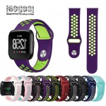 Strap Bands Silicone for Fitbit Versa Adjustable Sport Wrist Band Breathable Watch Strap with Air Holes for Fitbit Versa
