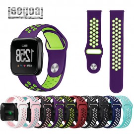 Strap Bands Silicone for Fitbit Versa Adjustable Sport Wrist Band Breathable Watch Strap with Air Holes for Fitbit Versa