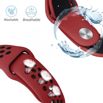 Strap Bands Silicone for Fitbit Versa Adjustable Sport Wrist Band Breathable Watch Strap with Air Holes for Fitbit Versa