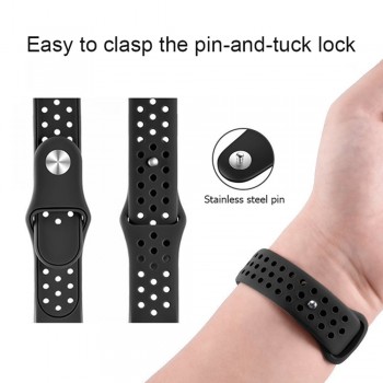 Strap Bands Silicone for Fitbit Versa Adjustable Sport Wrist Band Breathable Watch Strap with Air Holes for Fitbit Versa