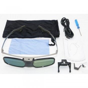 MITOOT Active Shutter 3D DLP glasses metal legs for BenQ Z4/H1/G1/P1 LG,NUTS,Acer,Optoma DLP-LINK projectors with Myopia clip