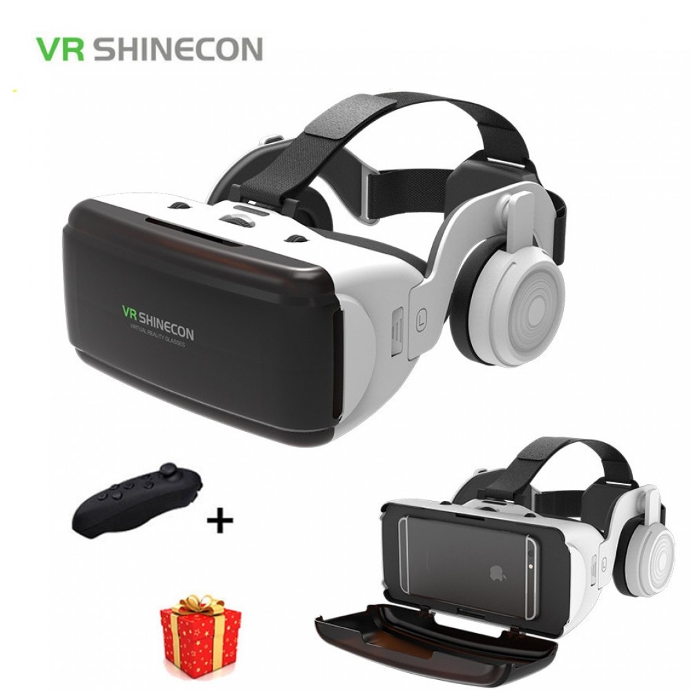 Casque Shinecon Helmet 3D VR Glasses Virtual Reality Lens For Smartphone Smart Phone Google Cardboard Headset Goggles 3 D Gaming