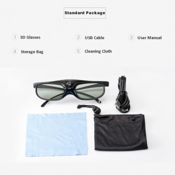 Active Shutter 96-144HZ Rechargeable 3D Glasses For BenQ Acer Optoma Hitachi Sony JmGo XGIMI Panasonic Vivitek Coolux Projectors