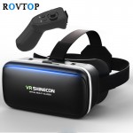Rovtop 3D Glasses VR Box Virtual Reality Cardboard Headset Helmet For Smartphone Samsung Eyeglasses VR Devices for Games Z3