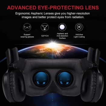 ETVR Z5 3D VR Glasses 2018 Virtual Reality Helmet Google Cardboard VR Box With Headset Stereo For 4.7-6.2 +Bluetooth Controller