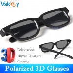 VSKEY 3pcs Polarized 3D Glasses For Passive 3D Televisions RealD Movie Cinema Theaters System TV Glasses For Adult Man Women