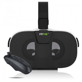 HOT FIIT VR Virtual Reality 3D Glasses Helmet VR Glasses 3D Headset For 4.0-6.5 Inch SmartPhone+Bluetooth Gamepad 5.0