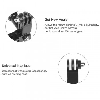 SHOOT Adjustment Base Mount for gopro hero 7 5 6 xiaomi yi 4k sjcam sj4000 sj7 Action Camera Tripod Helmet Belt Mount Accessory