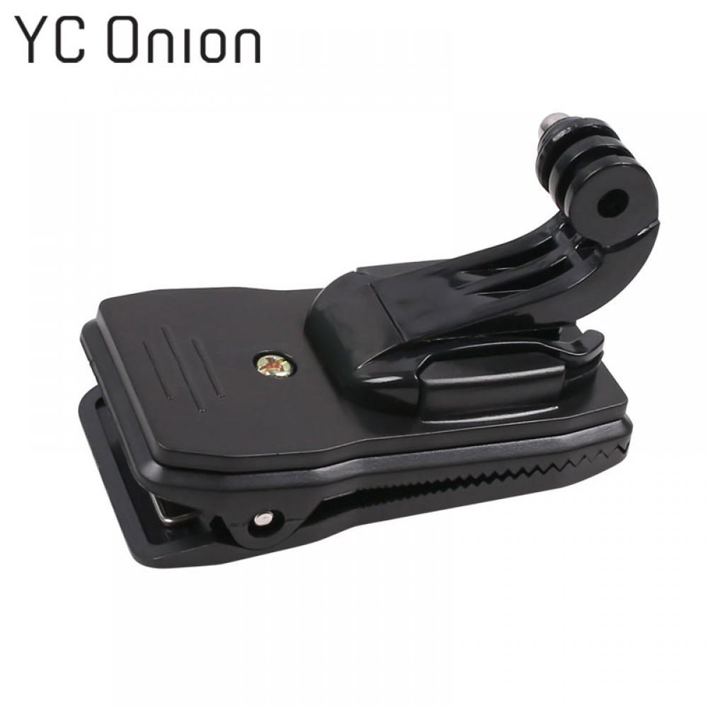 360 Degree Rotation Clip Backpack Hat Clip Clamp With J Hook Mount for Gopro Hero 7 6 5 4 3+ SJCAM SJ4000 Xiaomi Yi 4K Sony