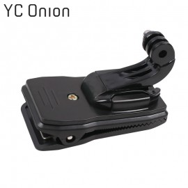 360 Degree Rotation Clip Backpack Hat Clip Clamp With J Hook Mount for Gopro Hero 7 6 5 4 3+ SJCAM SJ4000 Xiaomi Yi 4K Sony