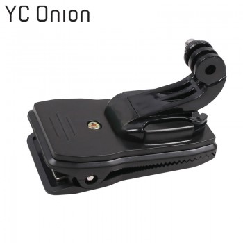 360 Degree Rotation Clip Backpack Hat Clip Clamp With J Hook Mount for Gopro Hero 7 6 5 4 3+ SJCAM SJ4000 Xiaomi Yi 4K Sony