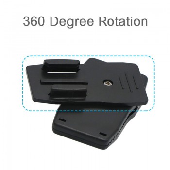 360 Degree Rotation Clip Backpack Hat Clip Clamp With J Hook Mount for Gopro Hero 7 6 5 4 3+ SJCAM SJ4000 Xiaomi Yi 4K Sony